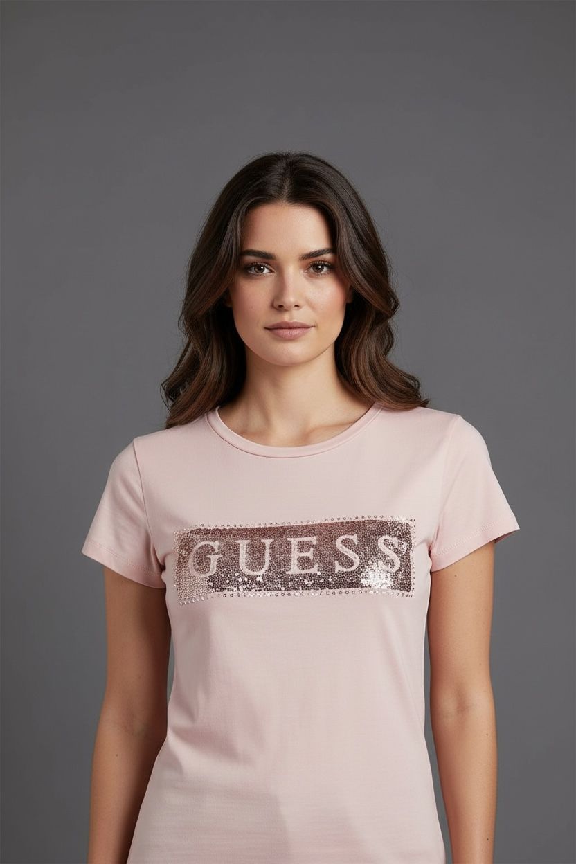Blusa Guess Rosa con Lentejuelas