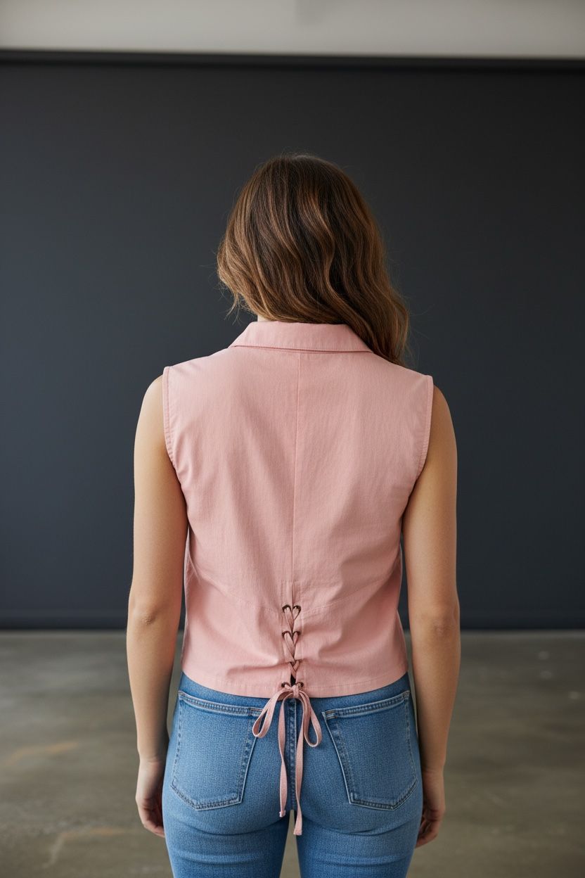 Blusa Sin Mangas con Ajuste Trasero