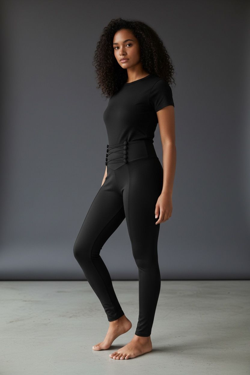 Leggins Colombiano Tiro Alto con Frente Estilo Corset