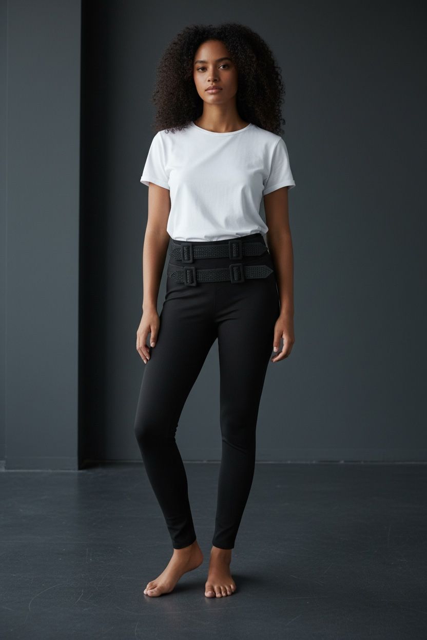 Leggins Colombiano Tiro Alto con Cinturón