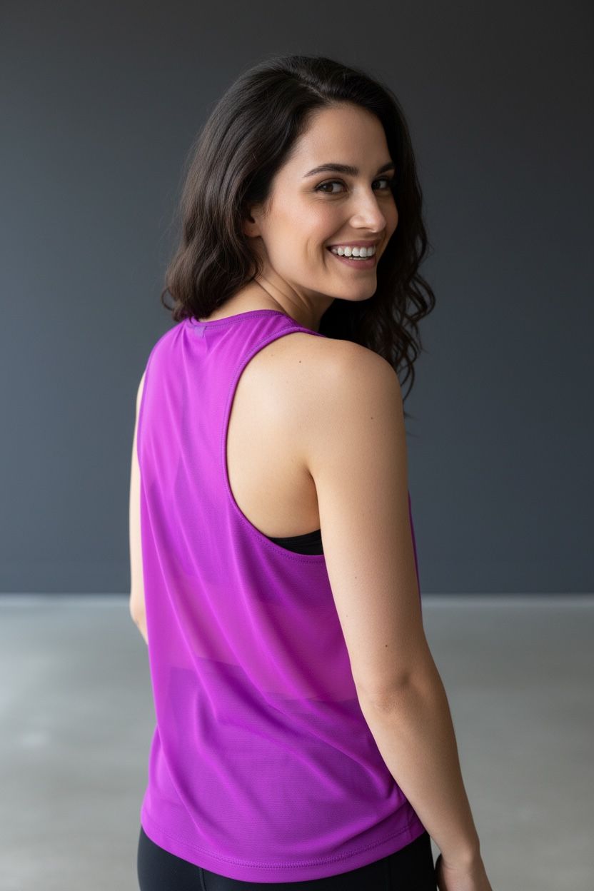 Blusa Deportiva Transparente Mesh